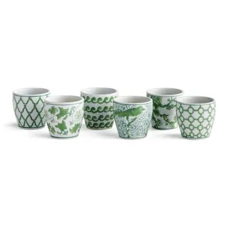 Napa Home & Garden Imperial Mini Flowerpot Planters Set of 6 in Green at Nordstrom