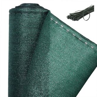 Woltu Woltu Brise Vue Renfonc&eacute; Pour Balcon, Protection Contre Le Vent, Le Soleil, La Poussi&egrave;re, 1, 8x6m, Vert Fonc&eacute;