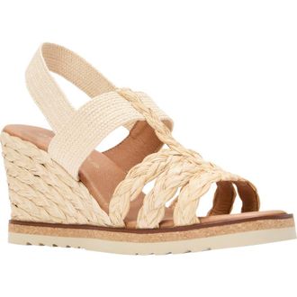Andr&eacute; Assous Maria Wedge Sandal in Natural/Natural at Nordstrom, Size 10