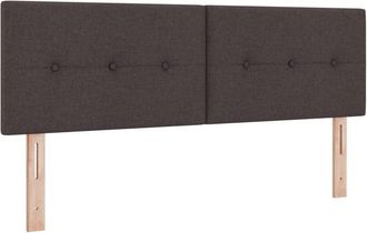 vidaXL Headboard Height Adjustable Manual Dark brown 140 cm Fabric Vidaxl