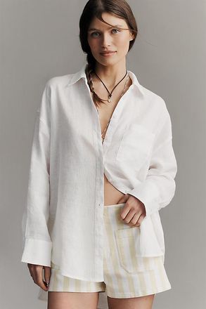 Maeve Bennet 100% European Linen Buttondown Shirt