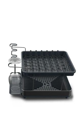 Joseph Joseph Excel two-tier stainless-steel dish rack(32cm x 32cm) - Black