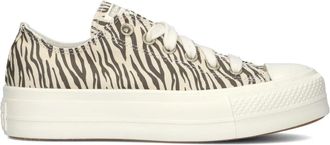 Converse Grijze Lage Canvas Sneakers - Dames - Sneakers - Veelkleurig - 36 1/2 EU - Schoenen