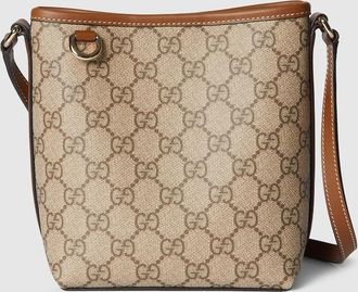 Gucci GG Emblem Nano Bucket Bag, Beige, GG Canvas