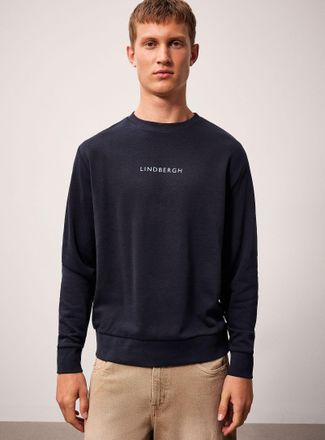 Lindbergh Mens Logo minimalist sweatshirt Relaxed fit