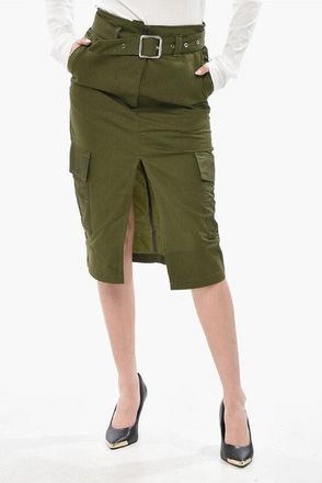 Pinko Cargo Midi Skirt MONDO with Belt size 38