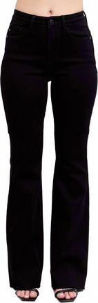 Judy Blue High Waist Star Seam Detail Flare Jeans In Black