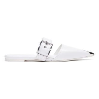 Alexander McQueen Alexander McQueen, Mules, female, White, Size: 6 US Alexander McQueen Flat shoes White