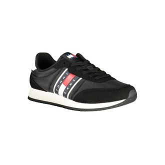 Tommy Hilfiger Contrast-Stripe Sneakers - Black