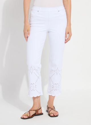 Lyss&eacute; Billie Eyelet Straight Denim (26 Inseam)