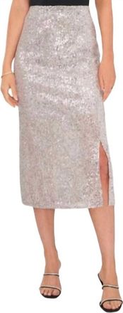 Vince Camuto Womens Sparkling Skirt In Gold