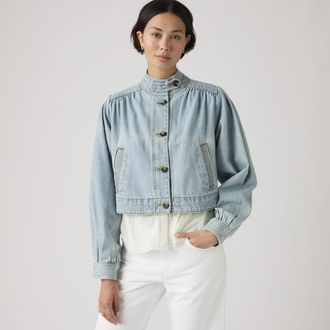 Levi's Parker Pretty Short Coat - Womens - XS - Blue