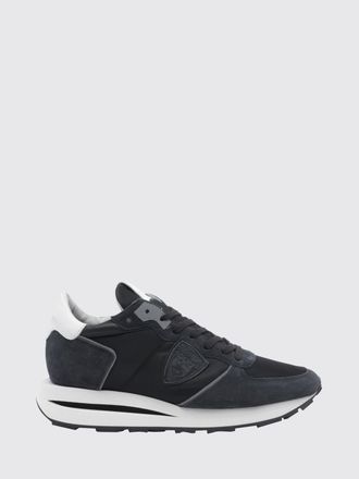 Philippe Model Tropez Haute Suede Low-Top Sneakers with Serrated Sole