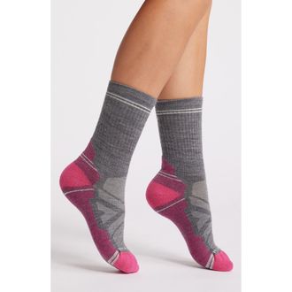 Smartwool Hike Light Cushion Crew Socks in Power Pink at Nordstrom, Size Small