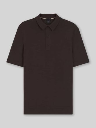 HUGO BOSS Regular Fit Poloshirt aus reiner Schurwolle Modell NOLANO in Mittelbraun, Gr&ouml;&szlig;e XXXL