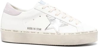 Golden Goose Pink Hi Star Leather Trainers - female - Golden Goose - Sneakers - Pink - 5 UK - Shoes