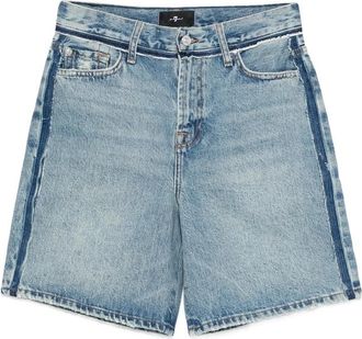 7 For All Mankind Stripe Denim Shorts