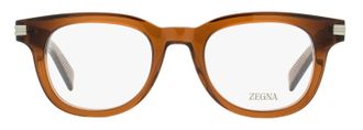 Ermenegildo Zegna EZ5279 Thick Oval Acetate Eyeglasses - Brown