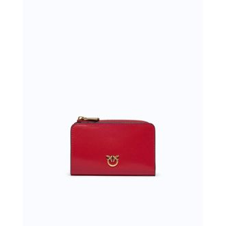 Pinko Pinko - Mini Portemonnee - Dames - Accessoires - Rood - Maat: ONE Size Zijde
