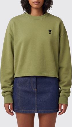 Ami Felpa a girocollo in cotone con logo Ami Paris