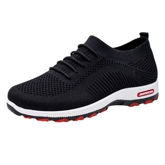Generic Running Shoes Mens Breathable Trainers Lightweight Walking Shoes Shock Absorbing Jogging Shoes Soft Sole Outdoor Shoes with Lacing Sports Shoes Comfor