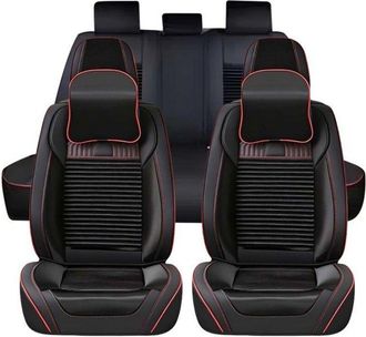 OEM Fundas De Asiento De Coche Universales Y Elegantes En Cuero Negro / Rojo