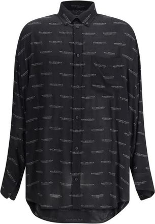 Balenciaga Heren, Overhemden, Zwart, Maat: XS