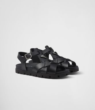 Prada Crisscross rubber sandals