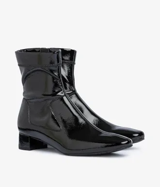 Pedro Garcia Black patent fabric bootie | Encina | Fall winter 26 |