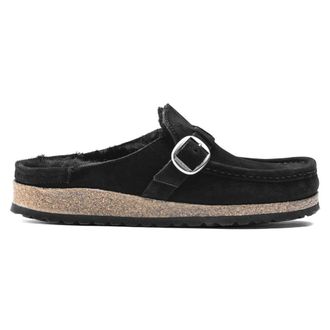 Birkenstock Mules, female, Black, Size: 7 US Arizona Soft Footbed Suede Leather