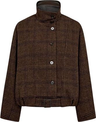 Co'Couture Aloracc Block Jacket - Jackets - Mujer - Marr&oacute;n - XL