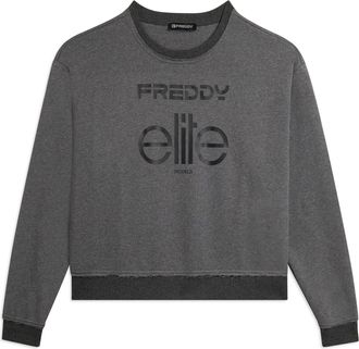 Freddy Felpa Cropped Donna M&eacute;lange con Girocollo Freddy x ELITE