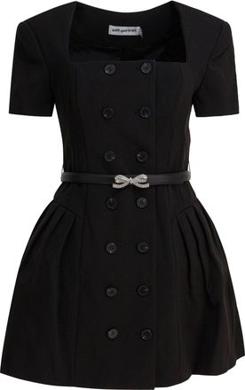 Self Portrait Short Flared Dress Dresses Black