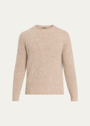 Cesare Attolini Mens Cashmere Rib-Knit Crewneck Sweater