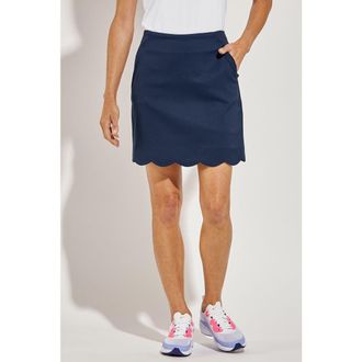 Coolibar Golf Skort with Scallop Detail - UPF 50+ Sun Protection - Valorus in Navy at Nordstrom, Size 10