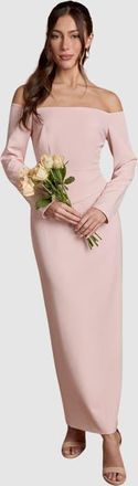Coast Bardot Maxi Dress in Blush at Nordstrom, Size 10