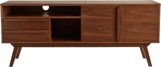 Miliboo Miliboo - Mueble Tv Alto De Nogal Vintage 160 Cm Volver