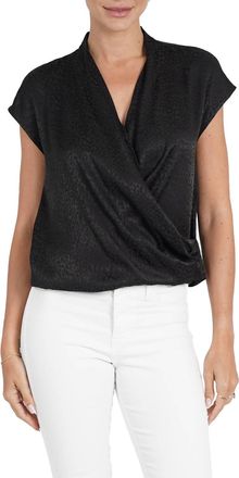 Love Token Joan Wrap Blouse In Black