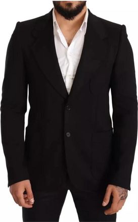 Dolce & Gabbana Martini Blazer - Heren - Business blazers - Zwart - M - Wol - Kostuums