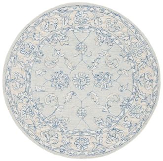 Safavieh Alfombra lana/algod&oacute;n azul/beige 152 x 152 cm