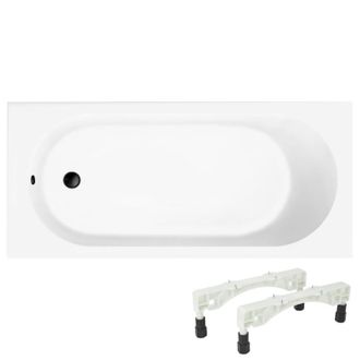 Villeroy & Boch Ba&ntilde;era Villeroy & Boch O.novo De 170 X 70 Cm, Con Instalaci&oacute;n A La Derecha, Patas Y Desag&uuml;e Wirquin Negro