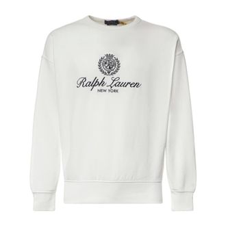 Polo Ralph Lauren RL Fleece Relaxed Fit Sweatshirt - Heren - Sweatshirts & Hoodies - Wit - Maat: XL Fleece