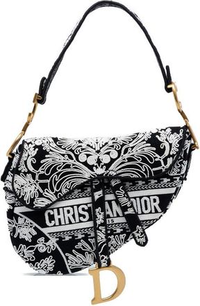 Dior Pre-owned Dior Canvas Embroidered Ornamental Cornely Saddle Bag Ladies 3GIWMA12K72K9XLC