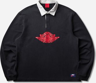 Nike Jordan Men s Jordan Flight Essentials Rugby Top Black