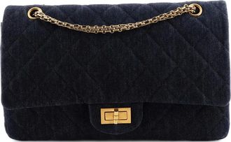 Chanel Reissue 2.55 Flap Bag Quilted Denim 227 shoulder bag - Blauw