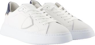 Philippe Model Mens Temple Low Sneaker White Calfskin
