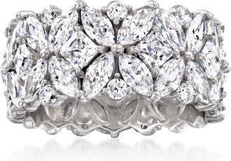 Ross-Simons Multi-Shaped CZ Eternity Band in Sterling Silver