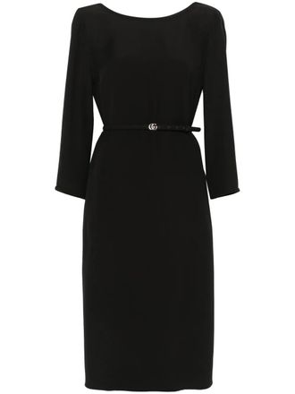 ワンピース GUCCI FW23 Black crepe mini dress (759278Z8BMY 1043) Gucci Crystal G cut-out Dress | Black | FARFETCH