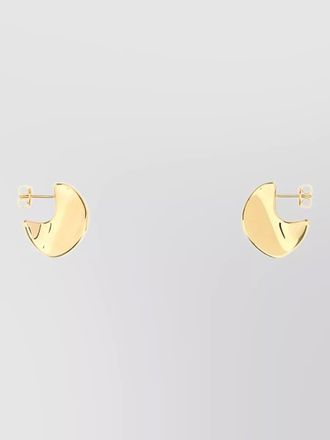 Bottega Veneta small disc stud earrings polished finish
