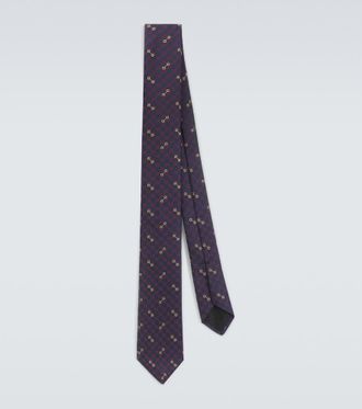 Gucci Corbata GG de seda jacquard